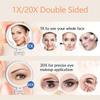 Ручное увеличительное зеркало для макияжа в 30 раз, в 20 раз, в 10 раз, складное двустороннее дорожное зеркало улучшенного качества