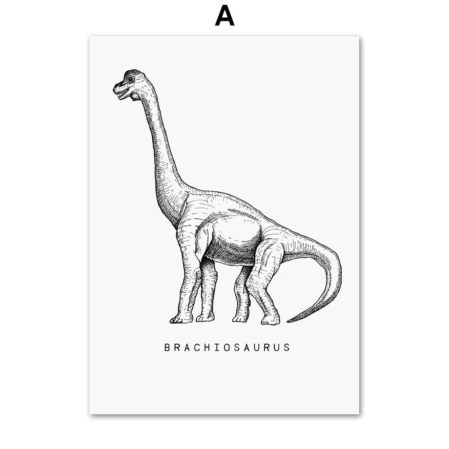 Ретро Динозавр T-Rex Птерозавр Трицератопс Настенная Живопись Холст Картина Скандинавские Плакаты И Принты Картины Детские Украшения Для Мальчиков Комнаты