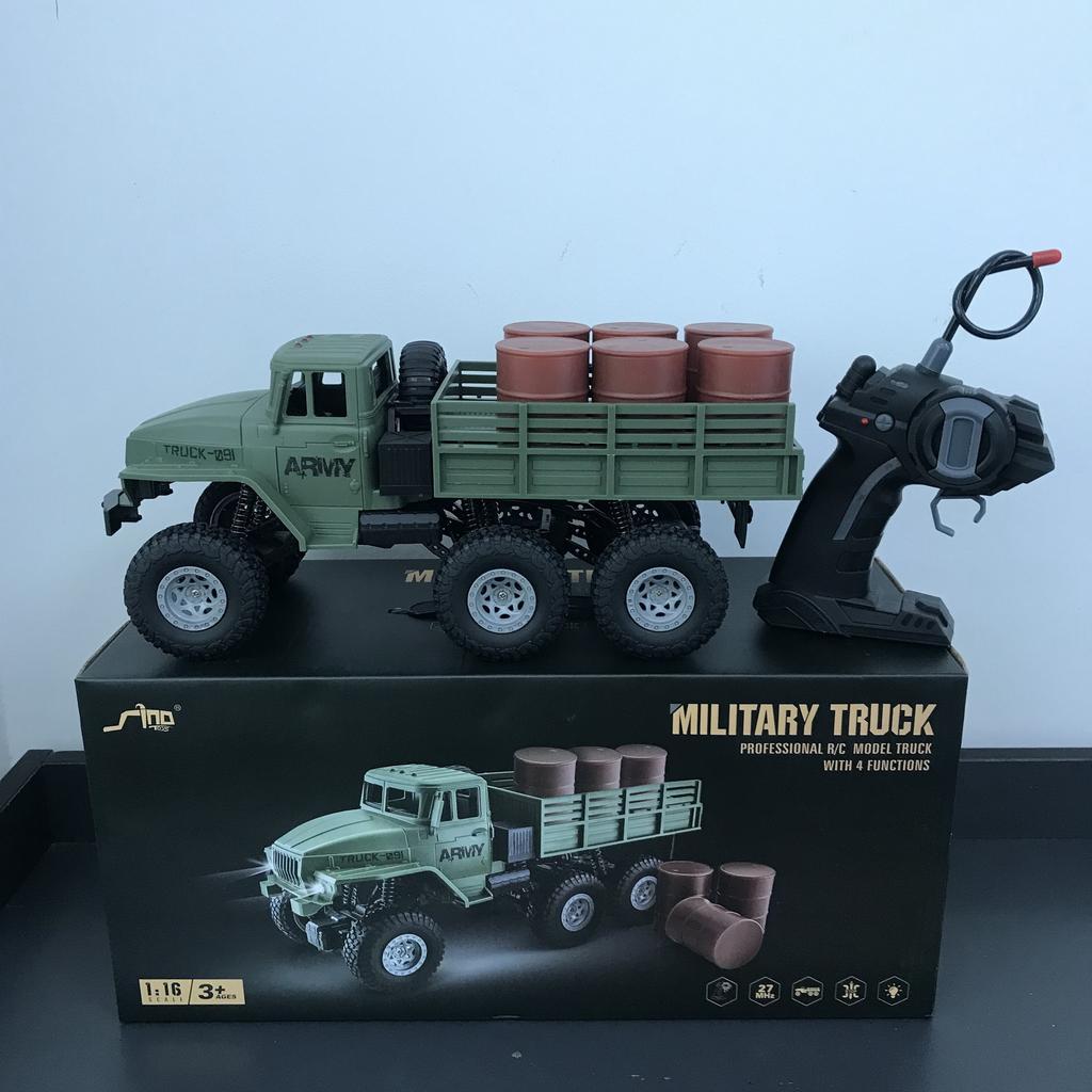 Jitu 1:Радиоуправляемая военная машина 16-го масштаба 4WD Внедорожник Скалолаз Симулятор армейского транспортного средства со светодиодными огнями 27 МГц Игрушечная машина для мальчиков