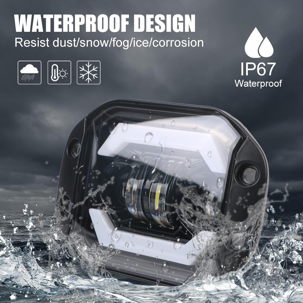 5-дюймовый дальний/ближний свет фар рабочего света для автомобиля светодиодный прожектор скрытого монтажа DRL светодиодные фары для внедорожника Jeep Truck 4X4 SUV 12 В