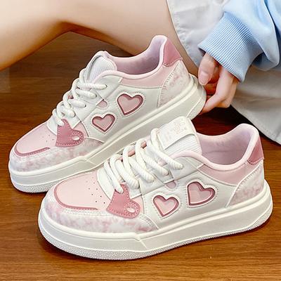 Женские кроссовки на платформе, персонализированные туфли с дизайном сердца, шнуровка, повседневная удобная обувь, тренд, уличные кроссовки высокого качества 35-40