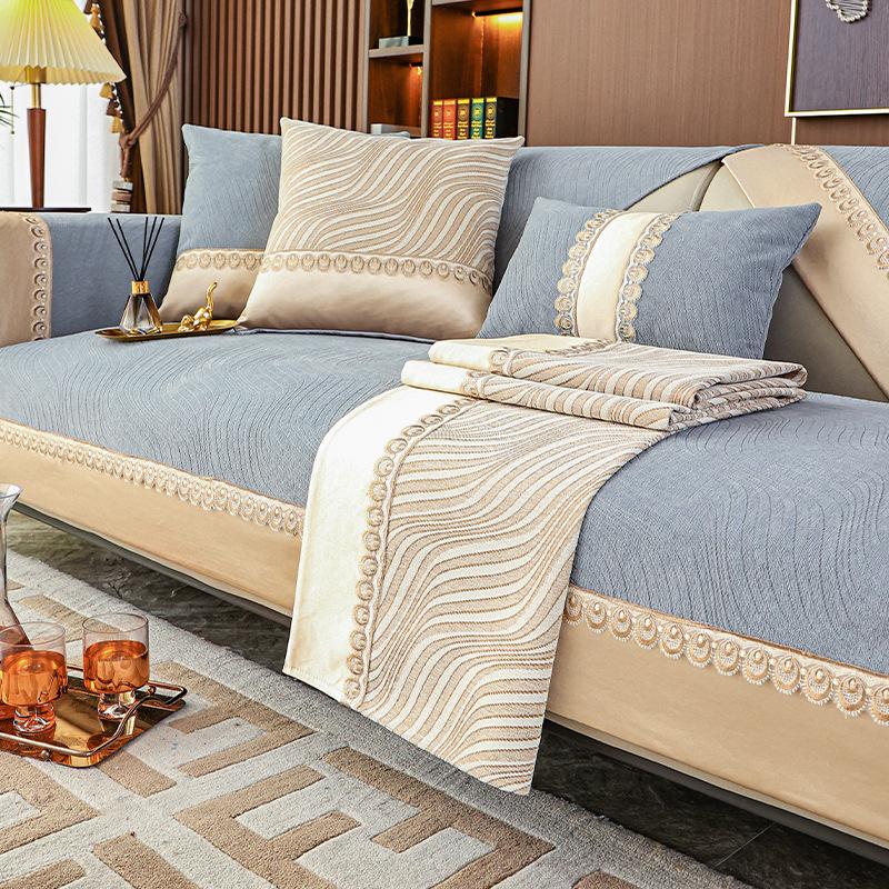 Chenille Sofa Cushion Four Seasons Universal Simple Modern Non-Slip Leather Sofa Cover New All-Inclusive Universal Cover
