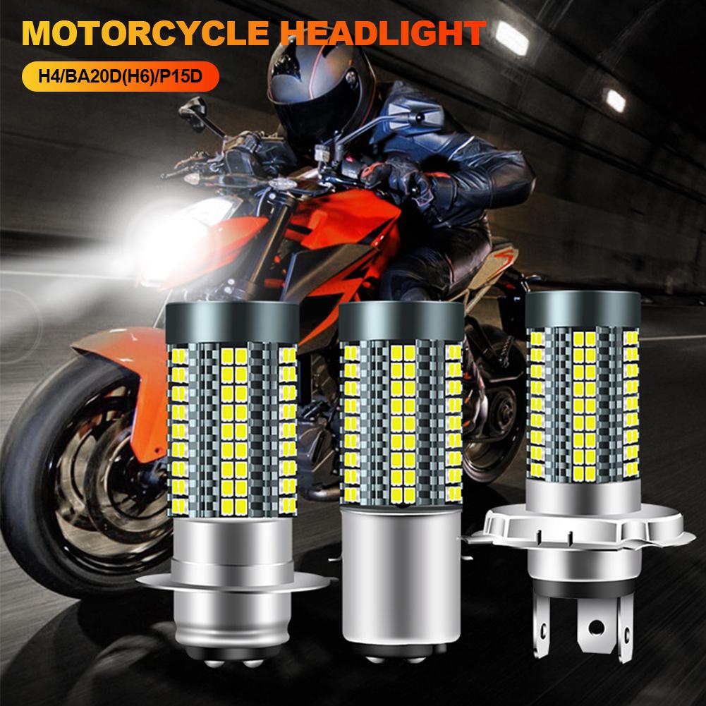 H4 светодиодная мото лампа H6 BA20D мотоциклетная фара 12 В 6000 К 126 шт. чипы P15D светодиодная лампа автомобильные фары лампы Lampada Hi Lo Light