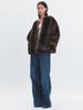 Haveless Colette Faux Fur Jacket Dark Brown