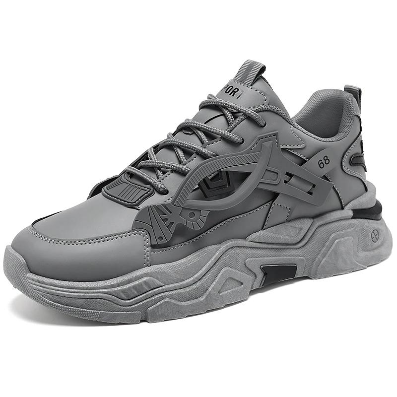 Обувь для увеличения роста студентов Четыре сезона Новая толстая подошва Мужская повседневная спортивная обувь Мягкая подошва Удобная уличная обувь для бега