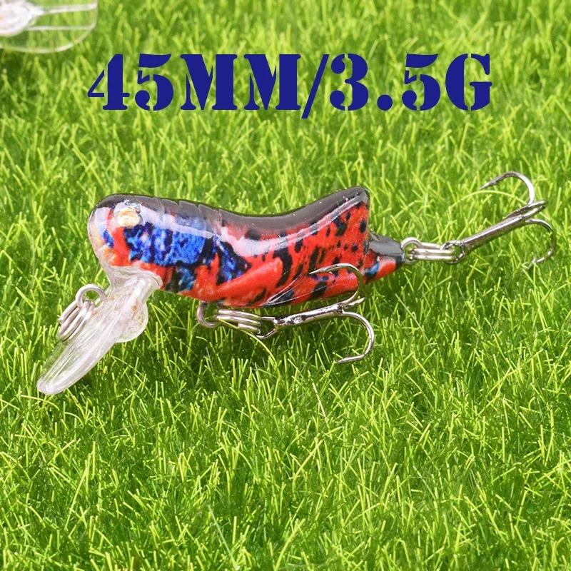 45 мм 3,5 г 1 шт. Насекомое Бионическая Рыболовная Приманка Кузнечик Минноу Жесткие Приманки Кальмар Искусственные Воблеры Окунь Карп Щука Рыболовные Снасти