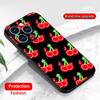 Розовая Вишня милый прекрасный узор плаката Чехол для телефона Для iPhone 17 16 16e 15 14 13 12 Plus Mini Pro Max Мягкий черный Ударопрочный Чехол