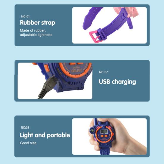 1 комплект, детская рация с фонариком, встроенный компас, отображение времени, интерактивные портативные портативные говорящие часы для родителей и детей с дистанционным управлением в подарок