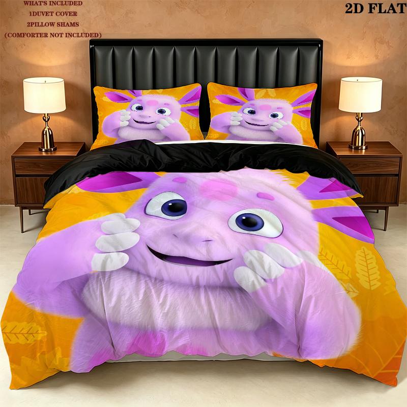 Luntik Bedding Quilt Set Quilt Cover Pillowcase Home Decoration Birthday Gift (1 * duvet cover + 2 * pillowcase, without core)