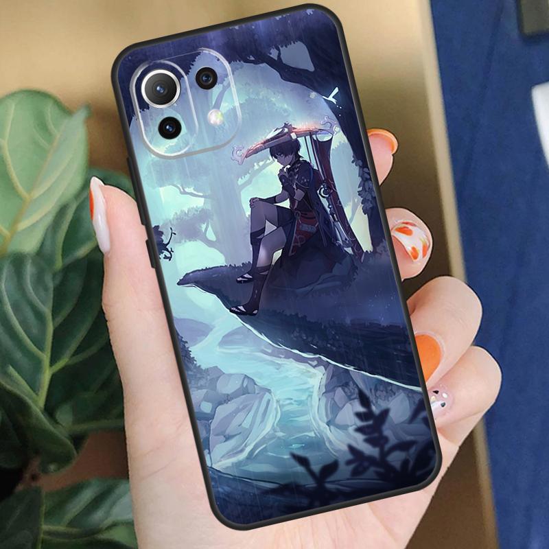 Чехол Scaramouche Genshin Impact для Xiaomi 15 14 Ultra 13T 14T 15T Pro 17 Pro Max POCO X7 Pro X5 X6 F5 F6 F7 F8