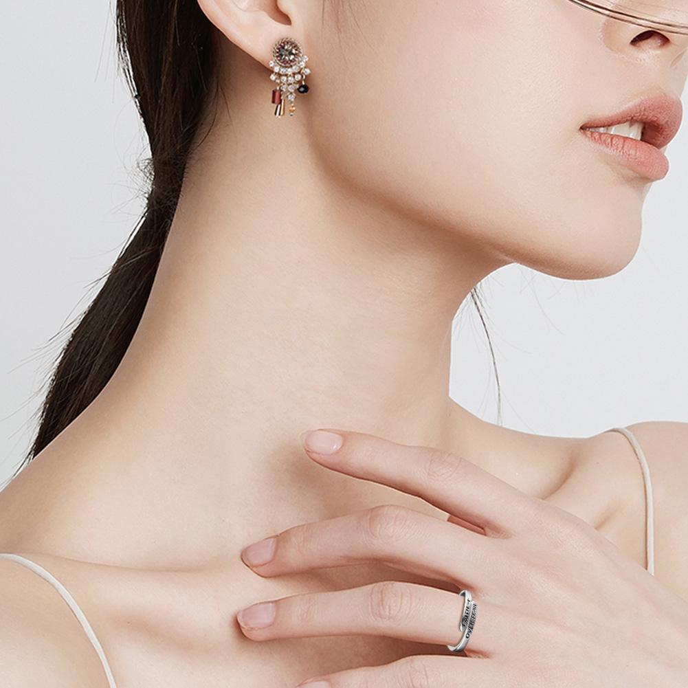 Ретро Вера Мужчины И Женщины Модная Личность Линия Палец Открытое Письмо Старый Ф D4X0