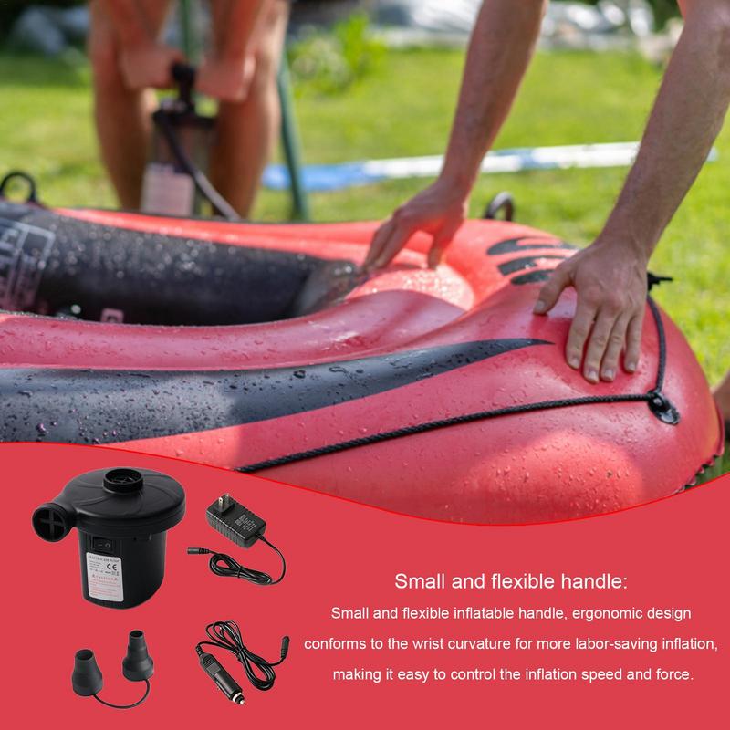 220 В переменного тока/12 В постоянного тока Электрический воздушный насос для надувных изделий Портативный воздушный насос для надувных кроватей, матрасов Автомобильный компрессор для автопринадлежностей