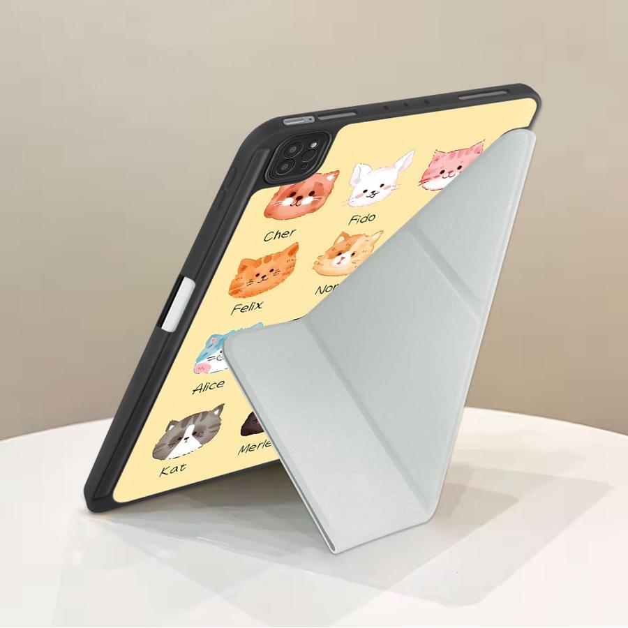 Чехол для планшета для iPad Pro 2025 Pro 11-го 10-го 9-го 8-го 7-го 12,9 дюйма Air 4 5 M3 M2 1 2 M4 11 дюймов Mini 6 7 Держатель Обложка Много Кошек