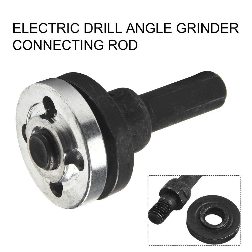 2 Sets 10mm Electric Drill Conversion Angle Grinder Solid Wear Resistant Grinding Connection Adapter Steel Multifunction