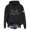Women's Casual Fashion Print Long Sleeve Hooded Sweatshirt Top