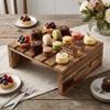 Solid Wood Cake Rack Rustic Food Display Rack Dim Sum Rack Cupcake Display Riser  Charcuterie