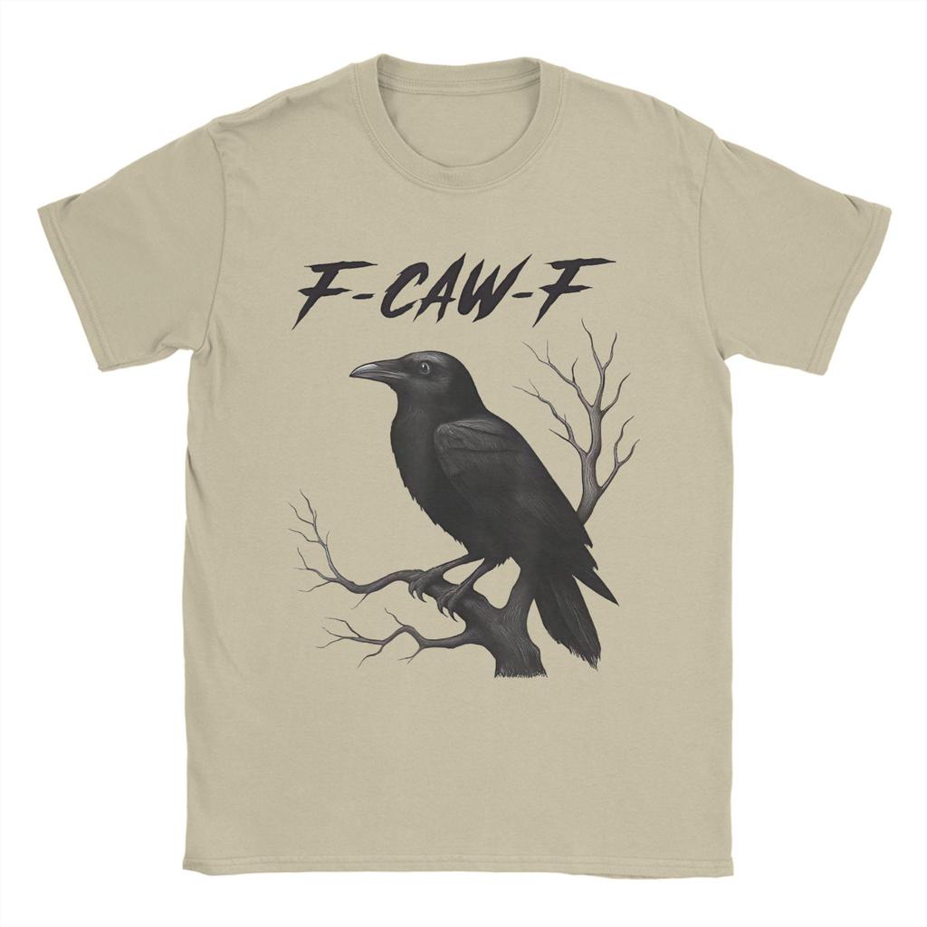 Смешная Футболка F-Caw-F Caw Летняя Винтажные Футболки Хлопок Модная Футболка Для Мужчины С коротким рукавом Печатные Футболки