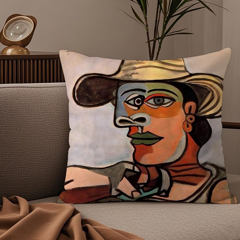 Famous Artist PPicasso Cushion Cover Plush Fabric Soft DoubleSided Printed Sofa Warm Winter Home Child Gift Pillow Case