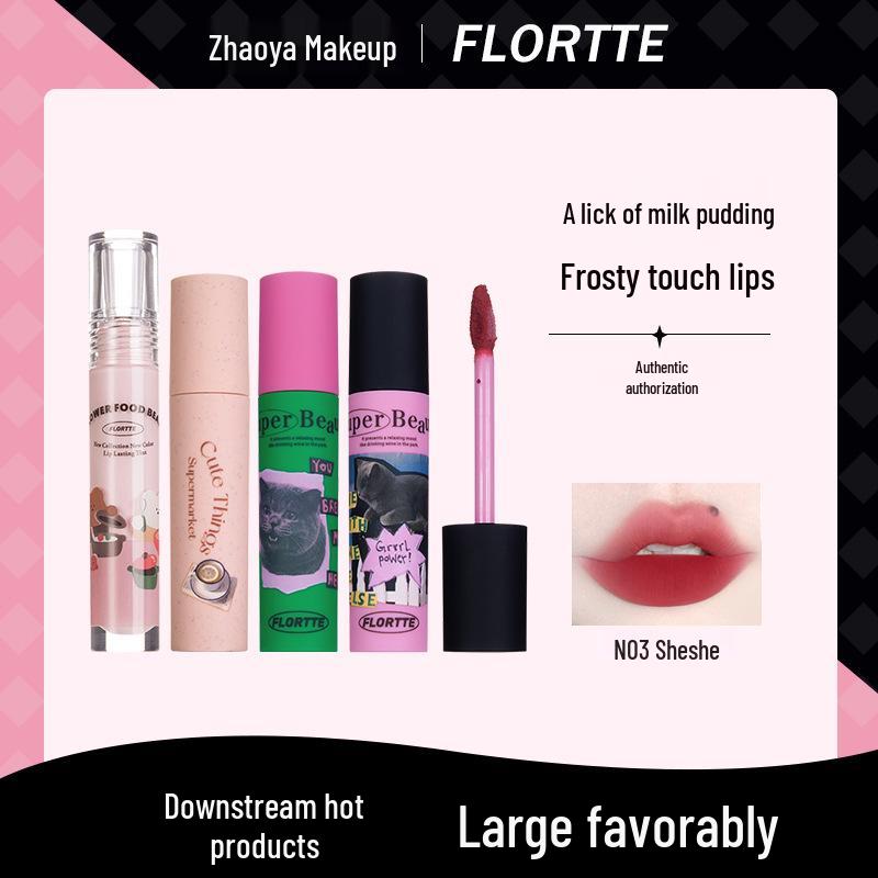 FLORTTE/Flower Knows Lilia Pudding Lip Cream: Matte, Transfer-Resistant Lip Glaze