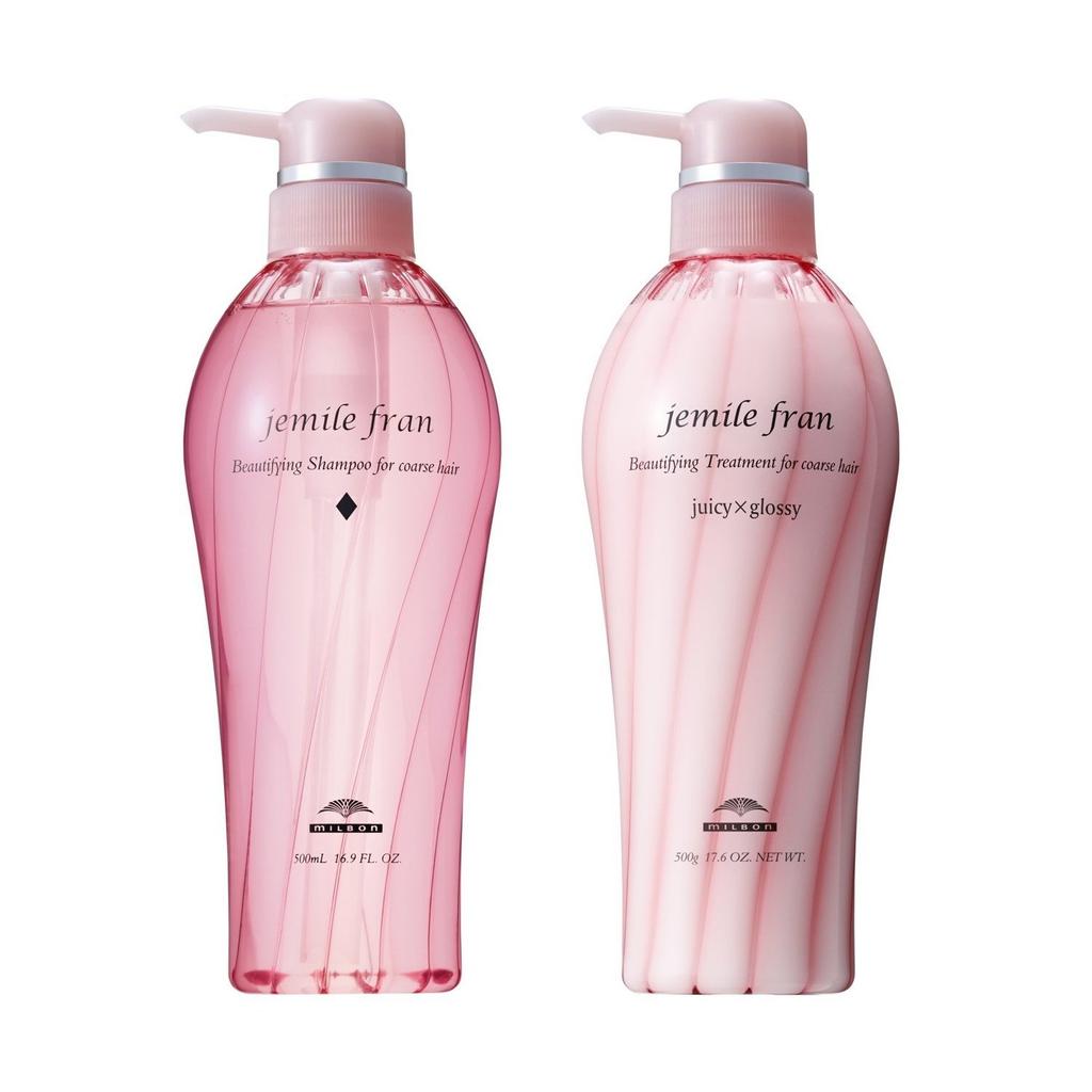 Milbon Gemile Fran Шампунь для лечения сочных волос Juicy 500 мл 500 г Набор бутылок и (Даймонд и Гуллоши)