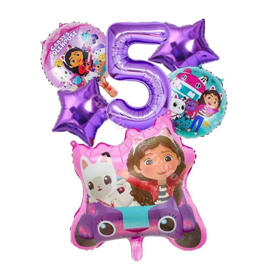Gabby Dollhouse Birthday Party Favors Gabby Bracelets Stikers Cake Topper Balloons Classroom Rewards Party Pinata Fillers Gifts