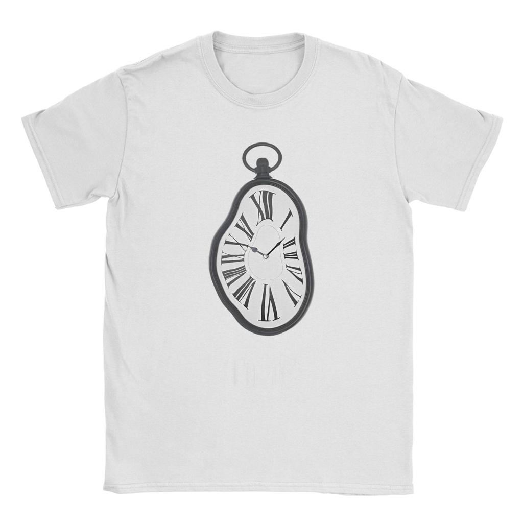 Время Сальвадор Дали Часы Мужские Футболки Эстетическое Искусство Хипстерские Футболки С коротким рукавом Круглый вырез Чистый хлопок 6XL Одежда