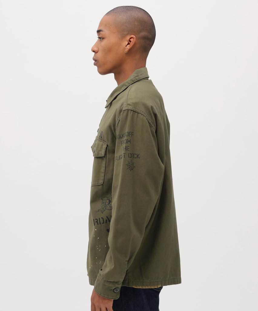 AVIREX AGED LOOK L/S UTILITY SHIRT M olive 783-6120006