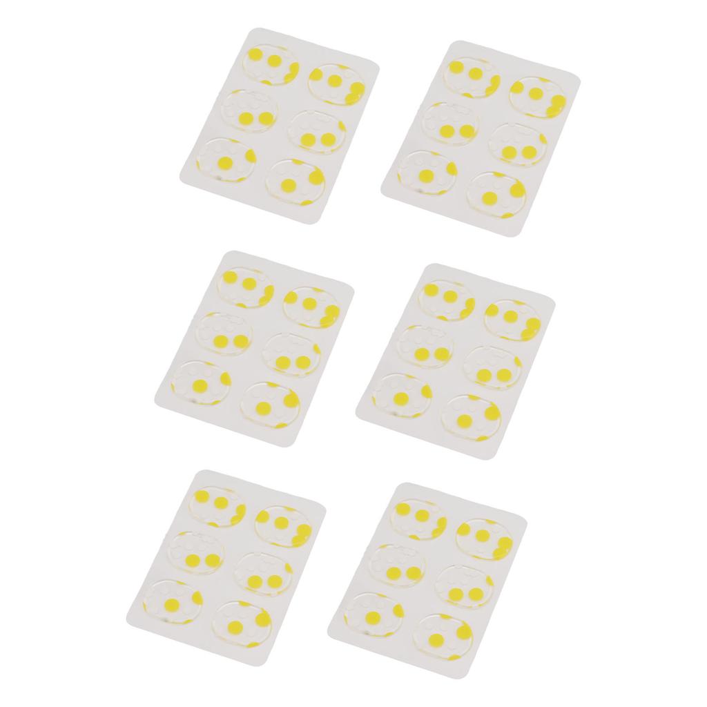 36PCS Drum Dampeners Gels Silicone Gel Pads Soft Drum Dampeners for Drums Cymbals Tone Control Yellow White Dots