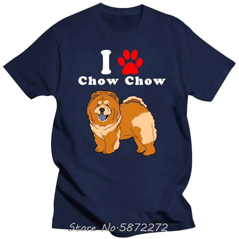 I Love My Chow Chow In The Year Of The Dog Adopt Rescue Dog Lover Save Abandoned Pet Unisex Tees Cotton Tshirt Mens Clothing
