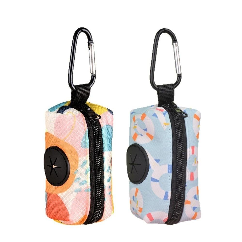 2pcs New PE Dog Poop Bag Dispenser with Hook Zipper Waste Bag Holder Quick Cleanup Hangable Gabage Bag Holder Pet Supplies