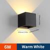 Светодиодный современный настенный светильник AC110V 220V 6W холодный белый/теплый белый регулируемый поверхностный светодиодный кубический светильник для сада, крыльца, для помещений и улицы