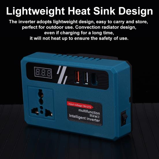 Инвертор мощностью 120 Вт, быстрая зарядка, двухмоторная конструкция, легкий вес, рассеивание тепла, широкое применение