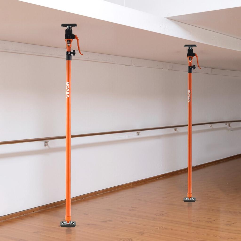 Cabinet Jack Support Pole, 4-Pack, 125-291 cm Steel Telescopic Quick Support Rod, Adjustable 3rd Hand System up to 90 kg Capacity for Installing