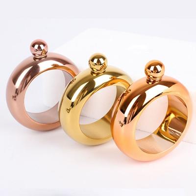 Дизайн браслета из нержавеющей стали 304, Портативные фляги для вина, Стильный браслет-фляга для вина, Фляга, Для улицы