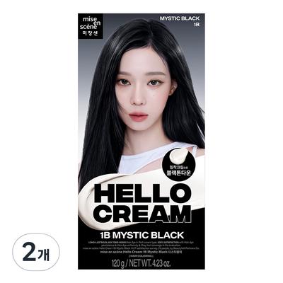 Новая краска для волос Hello Cream, Мистический черный, 2 шт.