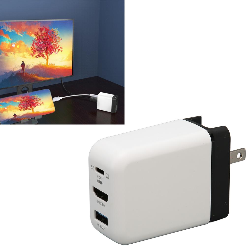 65 Вт USB C r 4K 60 Гц HD Мультимедийный интерфейс 3 порта Складной r для Монитора Телевизора Проектора