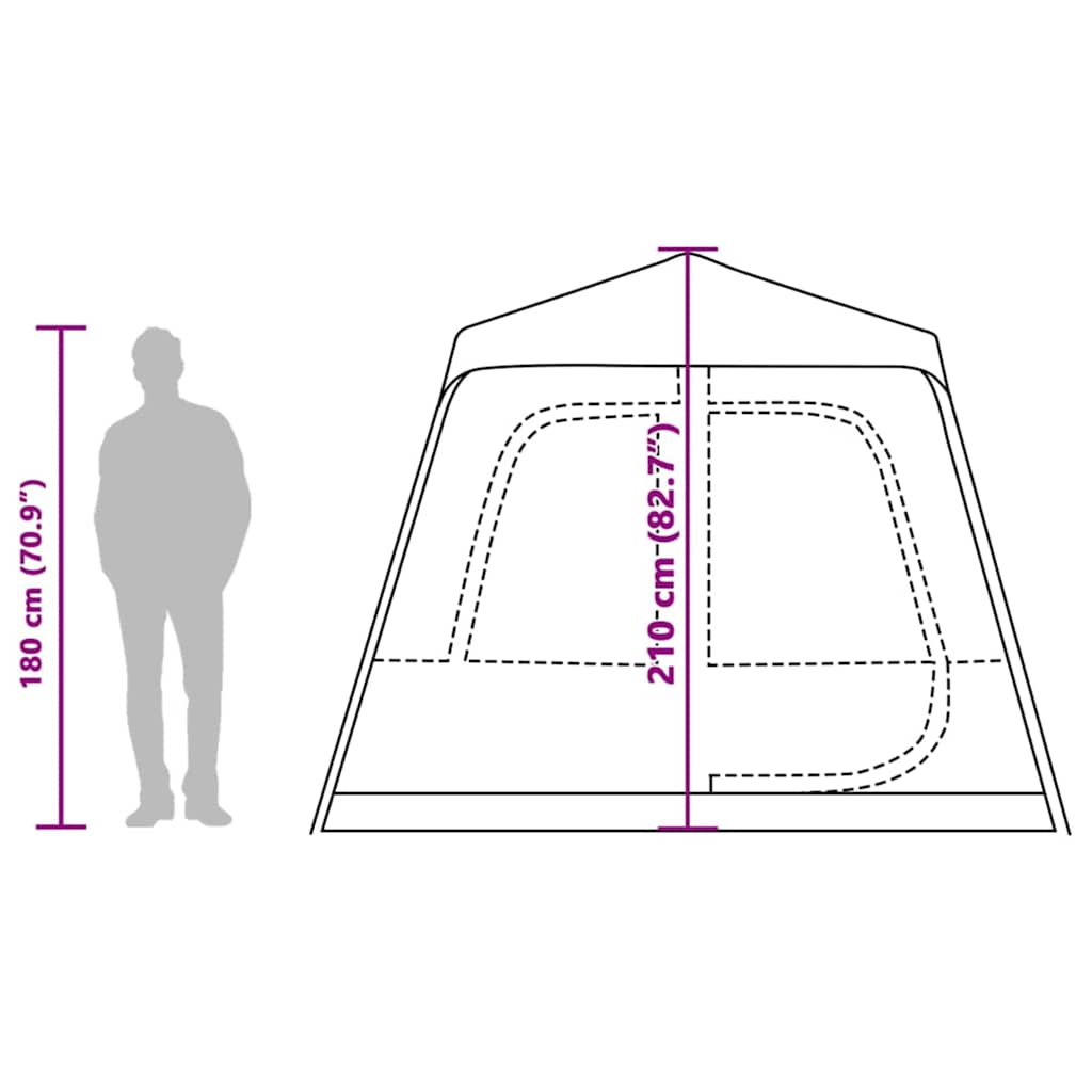 Dome Family Tent for 8 Persons Green Quick Release