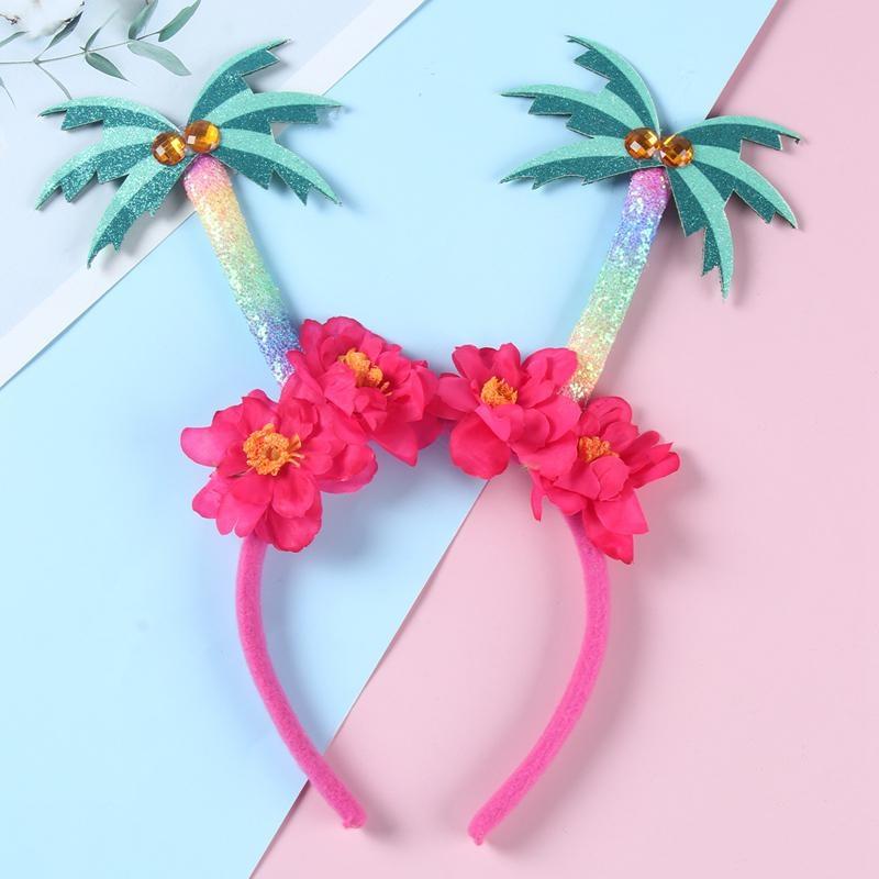 1 шт., повязки на голову для гавайской вечеринки, тропические повязки на голову для гавайской тематики с фламинго, декор для вечеринки в честь дня рождения, летняя пляжная вечеринка, реквизит для фотобудки, украшения