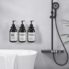 500 мл глянцевый черный дозатор мыла для настенного крепления бутылки мыла для душа с этикетками дозаторы для геля для душа для ванной комнаты кухонной раковины