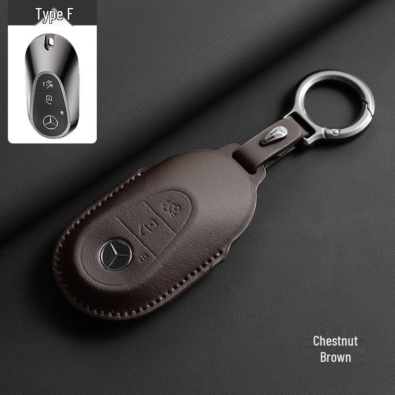 Mercedes-Benz Key Case - Genuine Leather for GLC, GLE, C-Class, E-Class