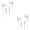 1/2/3/4Pcs Universal 3.5mm Wired Headphones Sport Earbuds with Bass Phone Earphones Stereo Headset with Mic volume control