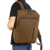 Vintage Genuine Leather Man's Travel Backpack Fit 15" Laptop Daypack Real Leather School Bag Big Travel Rucksack For Man