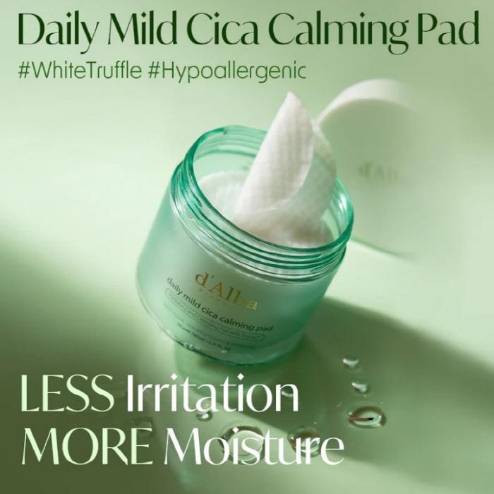 D'Alba (воли) Ежедневные мягкие успокаивающие подушечки Cica 165 мл