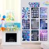 Funrous 10 Pcs Calming Corner Posters Space Themed Classroom Feeling Emotion Charts Mental Health Poster Decorations Calm Down Wall Art for Students