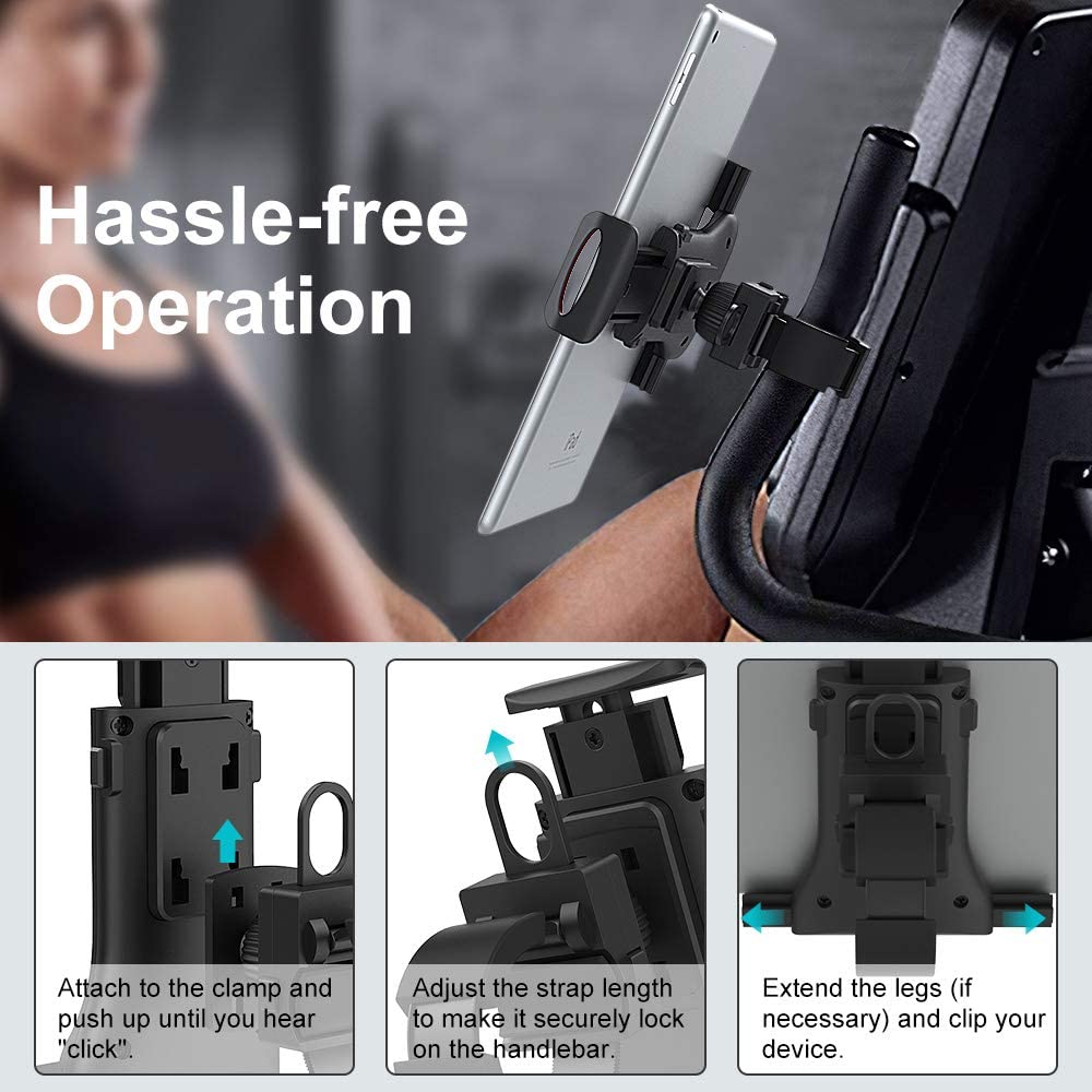 Universal Bicycle Scooter Tablet Mount 4-11 Inch Indoor Gym Treadmill Handlebar Tablet Cellphone Holder Stand For iPad iPhone