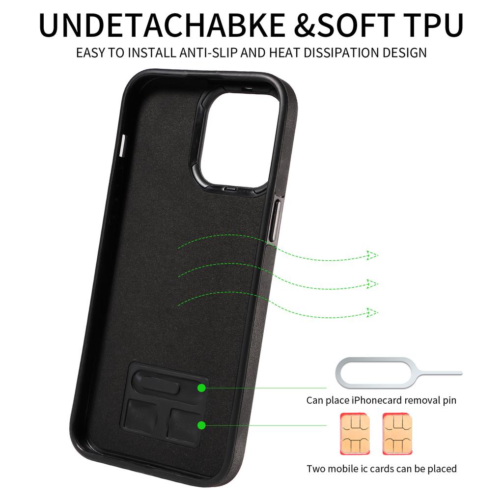 Чехол-держатель для карт с кольцом и слотами для телефона для iPhone 14 серии. Для iPhone 14, iPhone 14 Plus, iPhone 14 Pro, iPhone 14 Pro Max