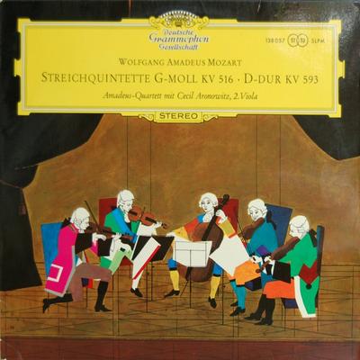LP Пластинка ВОЛЬФГАНГ АМАДЕЙ МОЦАРТ, AMADEUS-QU - Струнные квинтеты соль минор KV 516 - ре- 138057 Deutsche Grammo Германия Классика Б/У