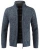 Luxury Men's Stand-Up Collar Knit Zipper Cardigan Sweater