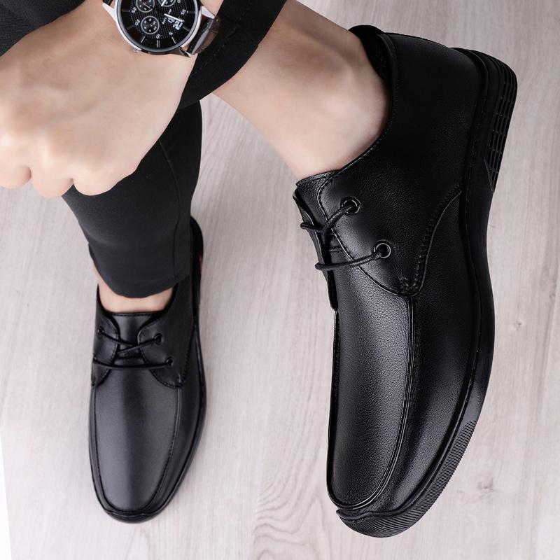 FashionMens Formal Shoes Men 2024 Spring & Autumn Genuine Leather For Wedding Comfy Lace-up Dress Shoes Man Brand Oxfords Men's Shoes