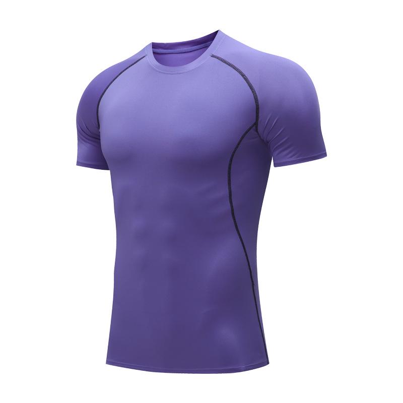 Мужская быстросохнущая компрессионная футболка: Дышащий, Высокая эластичность для бега, баскетбола и фитнеса.